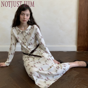 花筏NOTJUSTHIM 《薄雾葡藤》葡萄印花立体肌理针织衬衫长裙套装