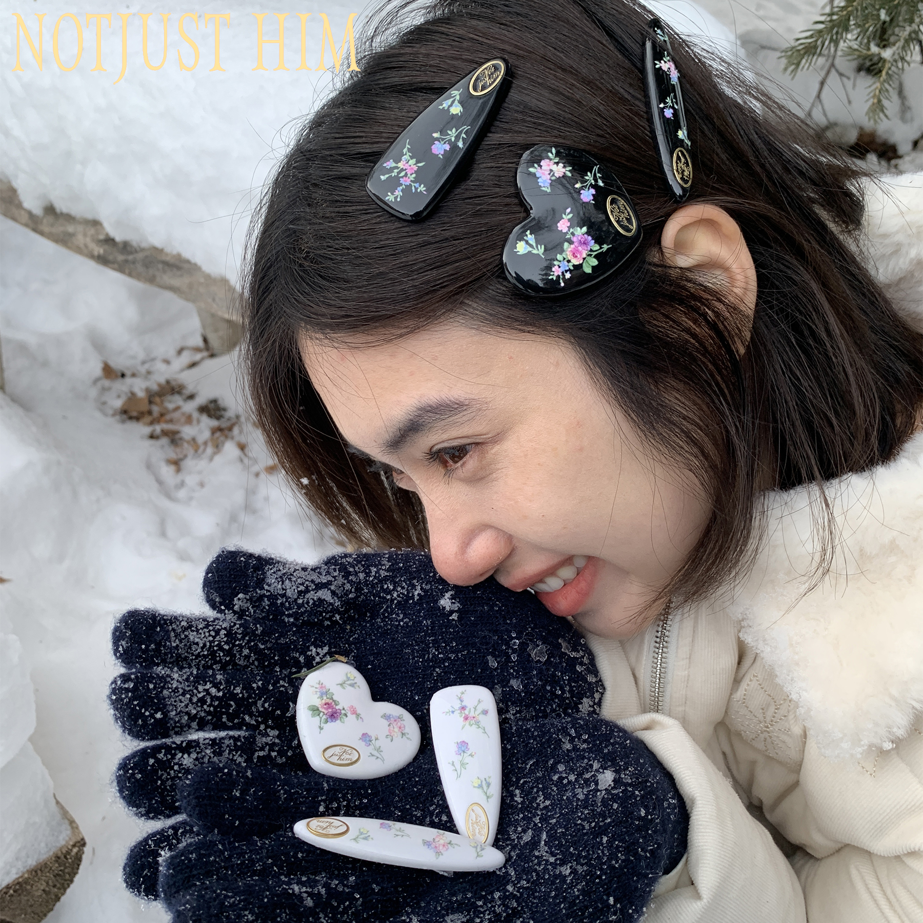 花筏NOTJUSTHIM 《柏林少女》碎花印花树脂发夹