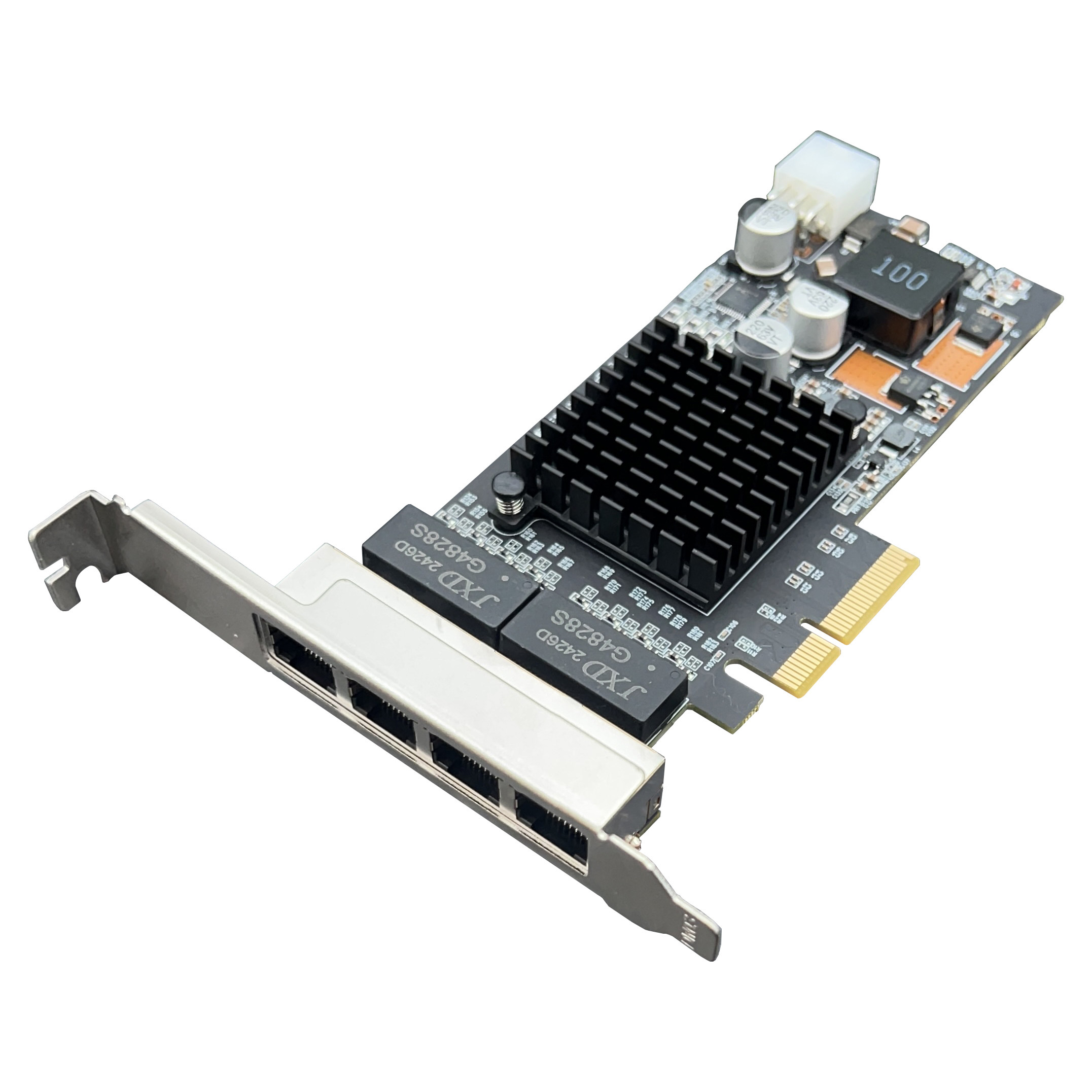 pcie X4数字工业相机专用高清视频采集卡POE供电RJ45千兆有线网卡