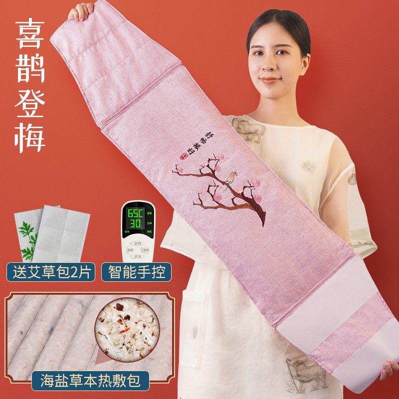 茗振粗盐袋子海盐电热敷包颈部艾草热敷袋智能恒温女生经期暖肚子