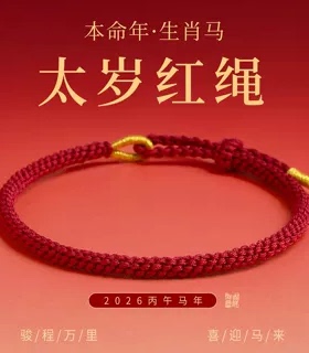 2026马年红绳手链护身符
