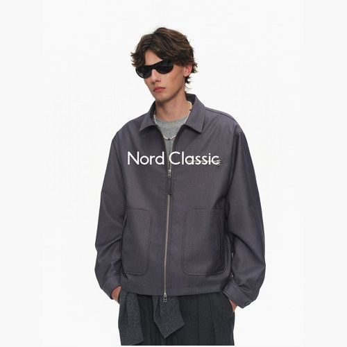 NordClassic斜纹拉链翻领夹克