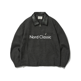 Nord Classic「皮领夹克」25秋冬复古休闲宽松纯色夹克上衣外套男