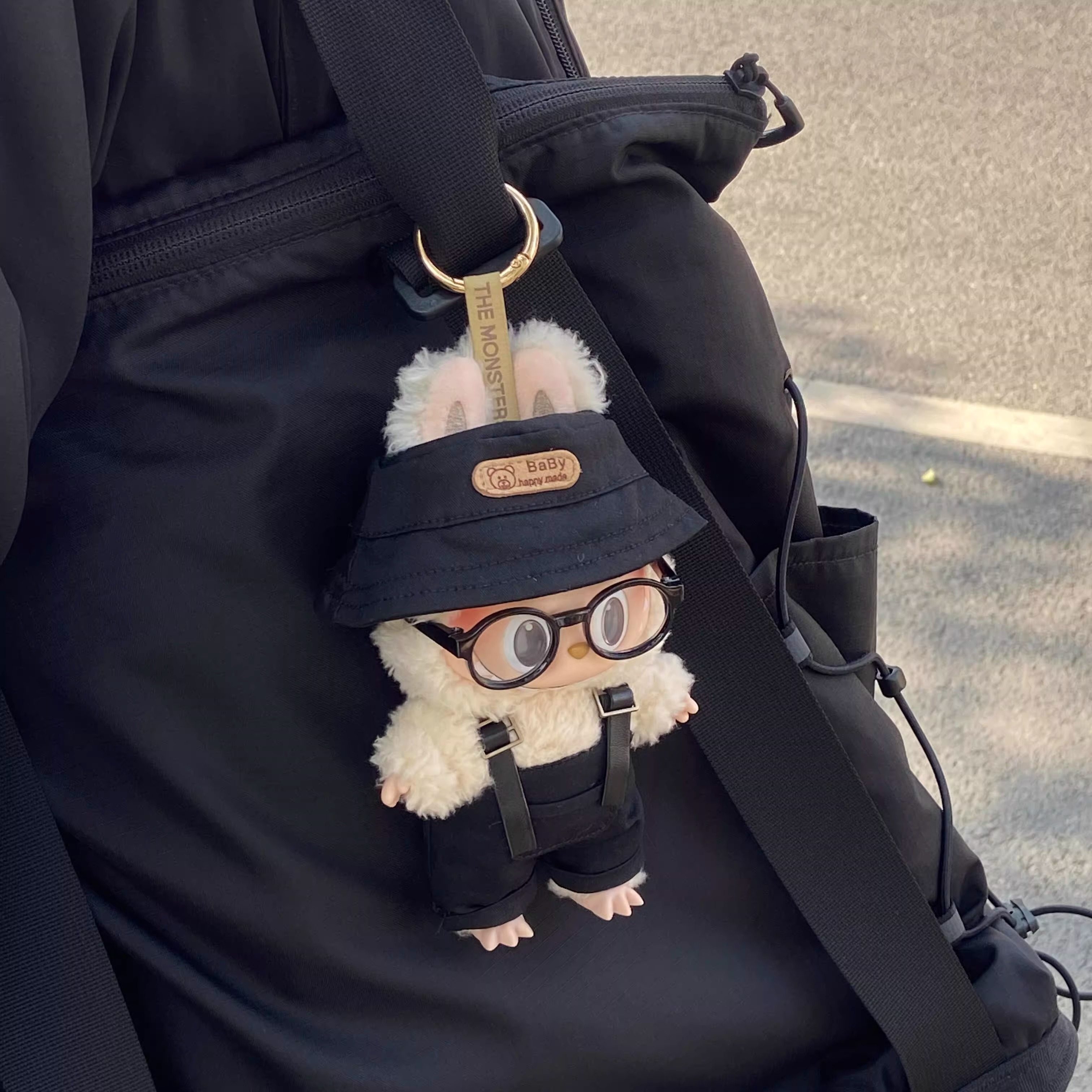 拉布布衣服labubu娃衣坐坐马卡龙站立黑色衣服17cm15cm公仔背带裤,模玩/动漫/周边/娃圈三坑/桌游,棉花娃娃/毛绒玩具娃衣,淘宝优惠券,粉丝福利购,淘宝优惠卷