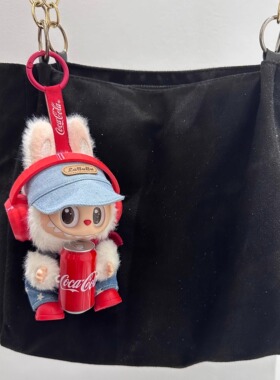 不拆可乐拉布布前方高能123.0通用娃衣服labubu搪胶耳机套装潮流