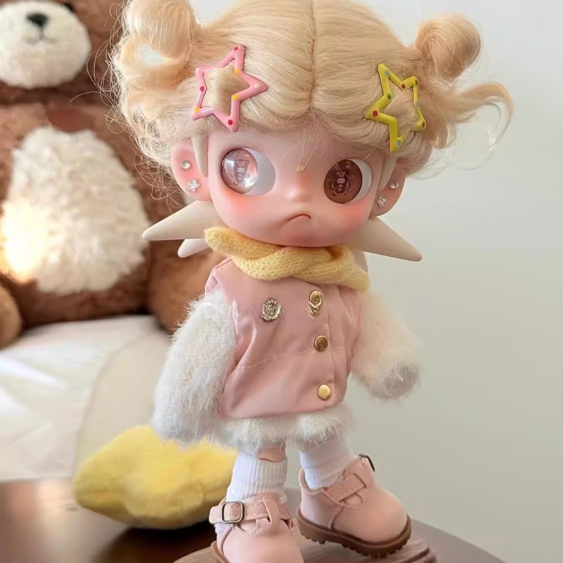 zsiga娃衣服1/8分20cm可动人偶molly马甲嘎子姐冬季粉绒绒套装