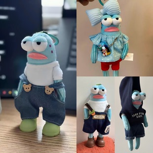 比奇堡的居民们衣服海绵宝宝丑萌酷酷鱼愣愣鱼瘫瘫鱼玩偶娃衣换装