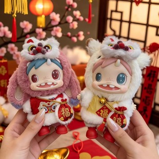 宝拉娃衣怪物收藏马年拜年POLAR醒狮手工精致红色喜庆新年娃衣服