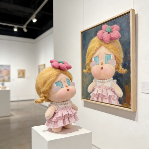 crybaby哭娃衣服咕噜咕噜娃衣度假系列搪胶春装粉格裙子头饰套装