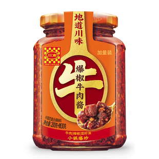 川南爆炒双椒酱牛肉酱192g瓶装下饭酱拌面酱辣椒酱炸酱面调味酱