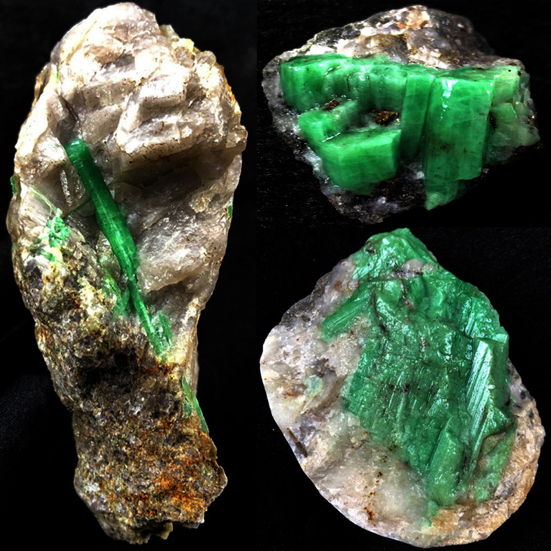 天然祖母绿原石教学标本水晶宝石