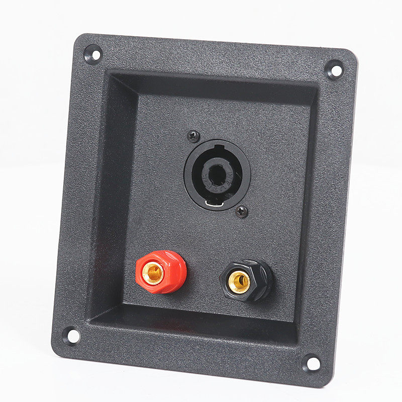 音响配件 接线盒安装板 舞台音箱输入单卡侬座 红黑接线柱接线板