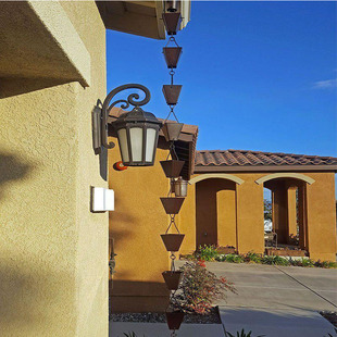 雨链排水链引水链落水链紫铜庭院别墅民宿园林屋檐房檐排水花瓣杯