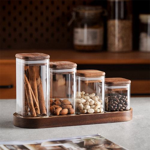 相思木无异味玻璃复古便携茶叶罐