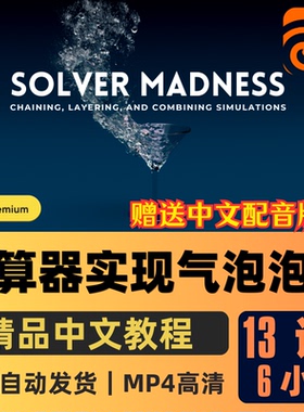 Houdini教程解算器实现气泡泡腾FLIP液体Pyro课程VDB平流中文字幕