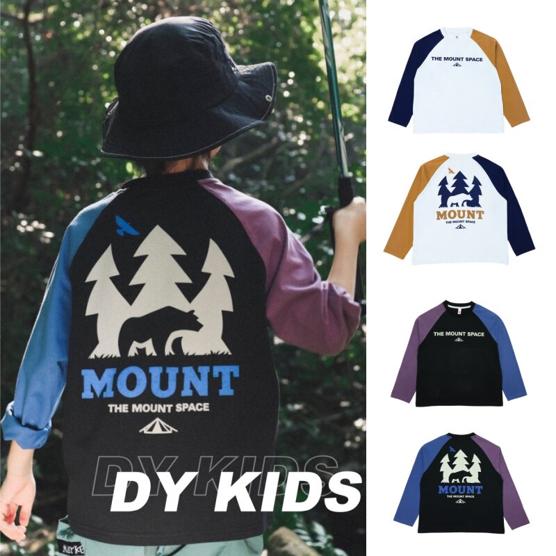 山野计划26春季童装男孩纯棉撞色山系中大童上衣长袖T恤吸汗透气6