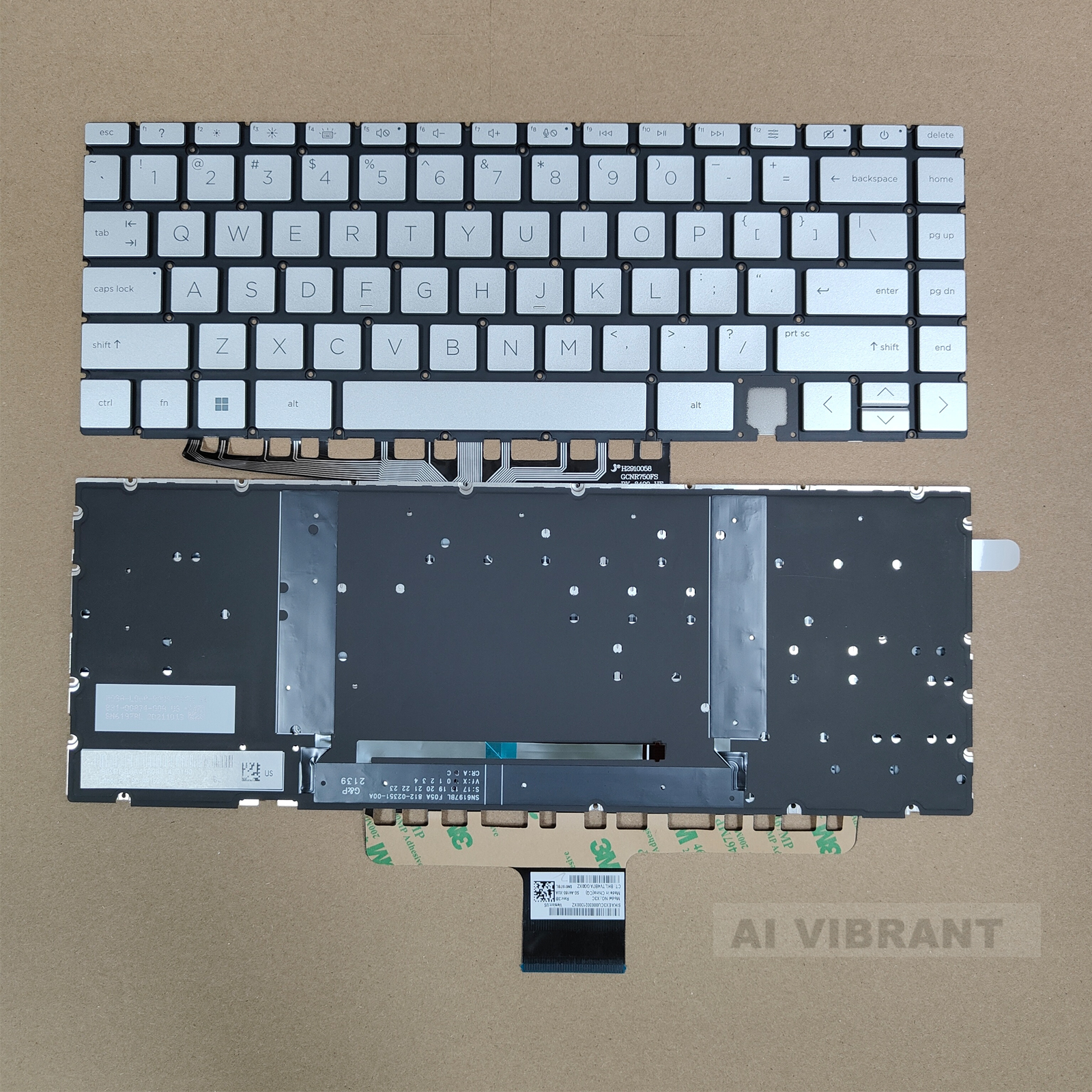 适用于惠普HP Spectre x360 14-EA 14-EB 14-AE键盘银色