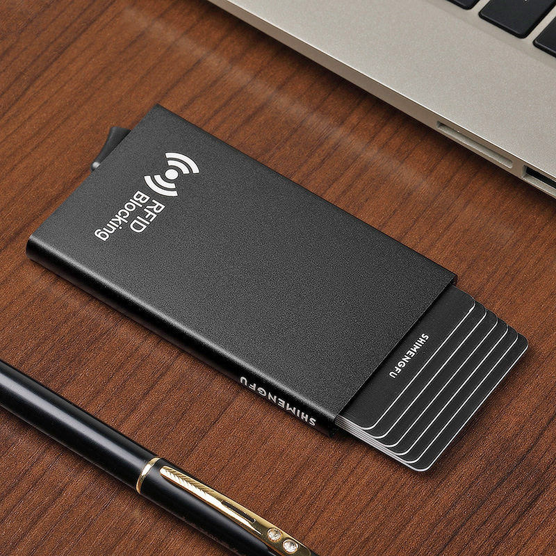 金属卡包超薄防盗刷信用卡卡夹弹出式名片证件收纳男女防消磁卡套