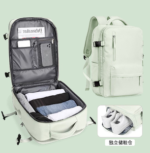 可套拉杆行李包扩容大容量背包男 双肩包女短途出差旅行包2024新款