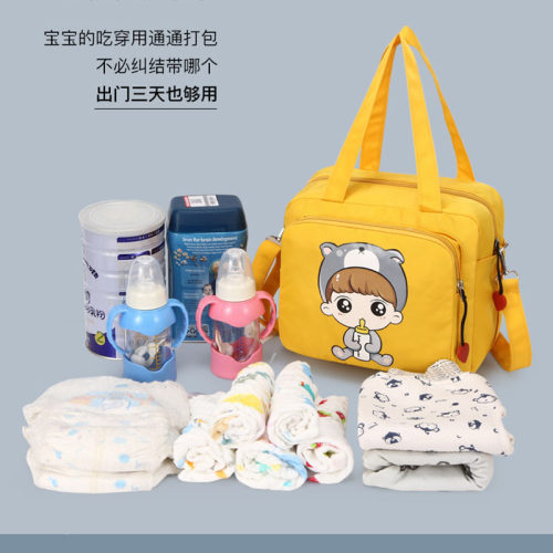 外出手提婴儿奶瓶尿布袋车挂包潮