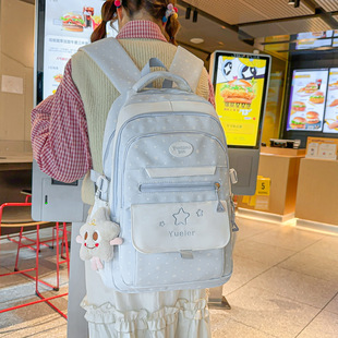 可爱糖果色ins小众韩系甜美书包女生初中上学双肩包大容量双肩包