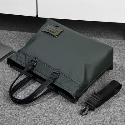 男士公文包2024新款商务通勤出差手提电脑包大容量男款单肩斜挎包