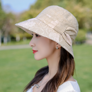 渔夫帽女夏季 洋气遮阳帽 防晒中老年妈妈帽子户外盆帽奶奶2026新款
