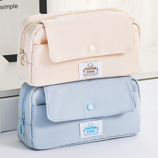 大容量透明笔袋美拉德大容量铅笔盒小学生新款 多功能设计感文具袋