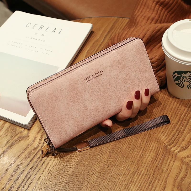 2024新款韩版真皮卡包钱包一体包女式超薄大容量手机包手拿零钱包
