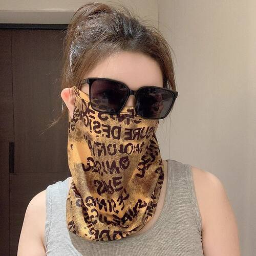 夏季扎染冰丝防晒挂耳面罩女2026新款潮搭骑行开车护颈脖面巾男薄