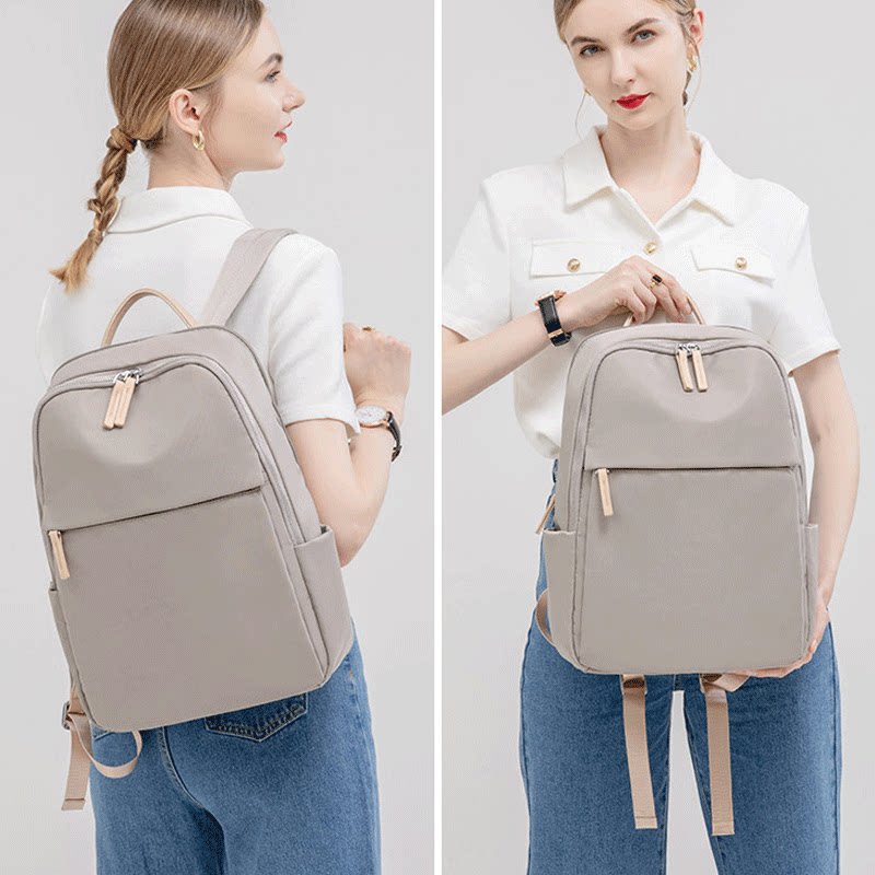 双肩包2024新款上班通勤牛津布背包大容量百搭旅行包大学生书包女