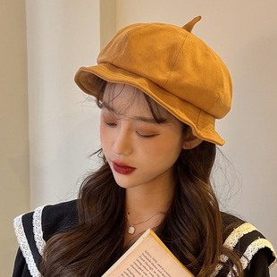 可爱贝雷帽女2025新款秋冬帽子女款显脸小日系时尚冬季画家帽盆帽