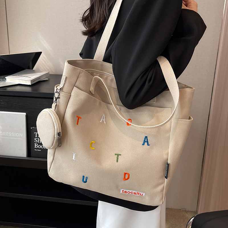单肩包质感上课通勤托特包