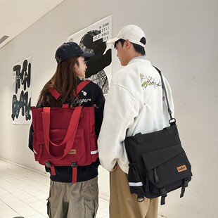 韩版多用包包男女2026新款补课包学生双肩包多用途手提单肩斜挎包