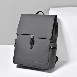 外出通勤时尚电脑背包商务男士休闲双肩包大容量简约男学生背包