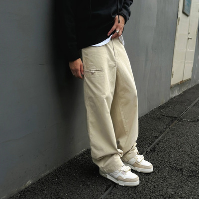 今年流行特惠秋季黑色美式高街裤子男款潮牌时尚休闲裤cleanfit