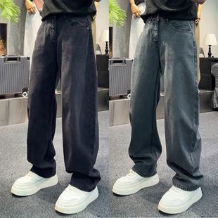 百搭极简弯刀裤 今年流行特惠秋冬新品 直筒休闲复古水洗气质时尚