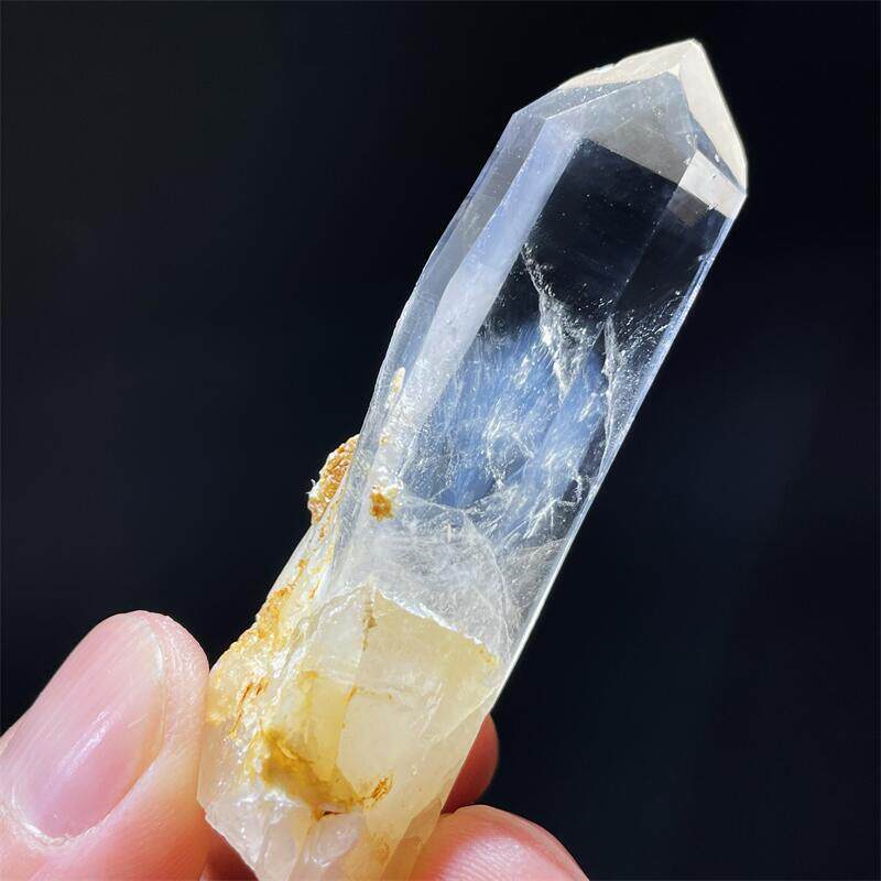 천연 콜롬비아 레무리아 화이트 크리스탈 블루 바늘 단결정 기둥 DIY 광물 표본 거친 돌 컬렉션 장식품
