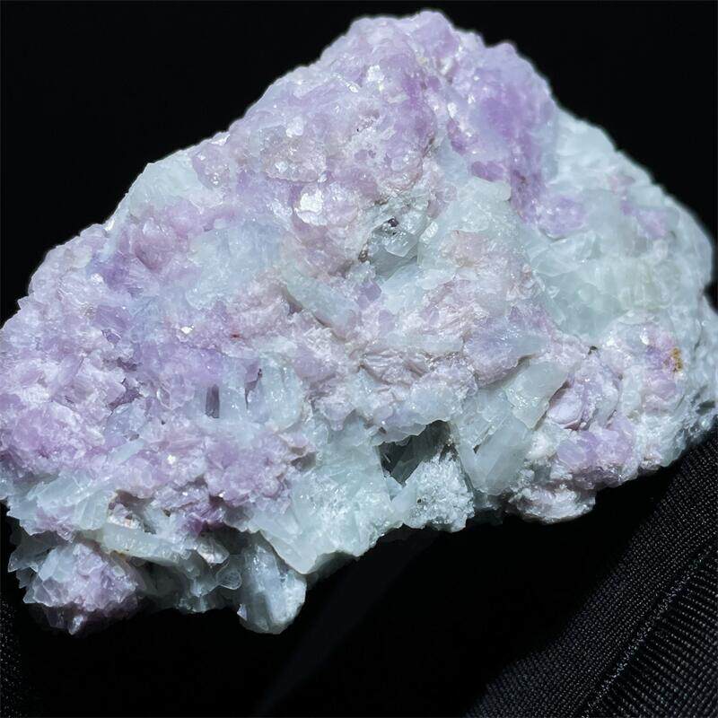 천연 아프간 파라이바 청록색 전기석 보라색 운모 잎 알바이트 공생 크리스탈 거친 돌 컬렉션 장식품