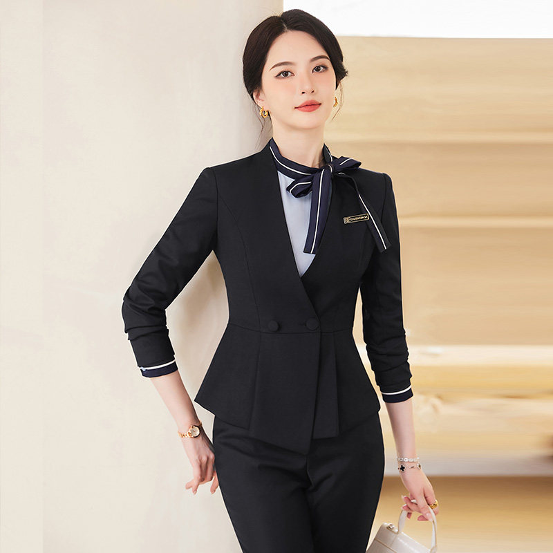 高端职业装西装套装女春秋气质女神范商务正装售楼部珠宝店工作服