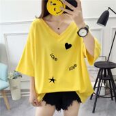 t恤240加肥加大200露背双V领女装 300斤胖mm夏季 宽松显瘦短袖 上衣