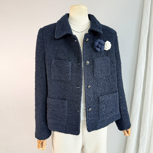 高定翻领小香风羽绒服外套女冬