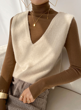 v领针织马甲女春季2025新款爆款坎肩上衣外搭马夹春秋毛衣背心女