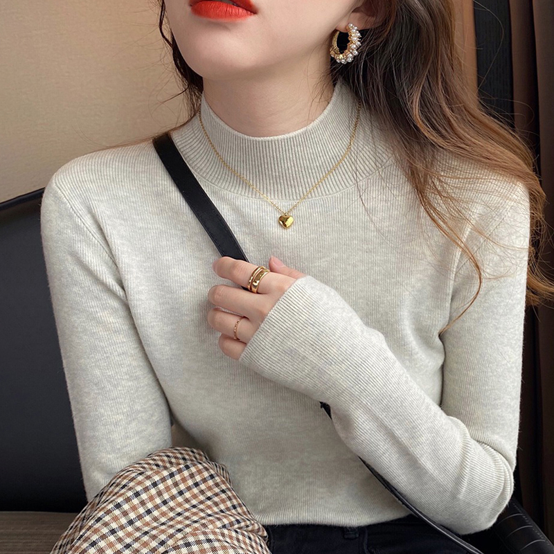 半高领毛衣针织衫女秋冬内搭打底