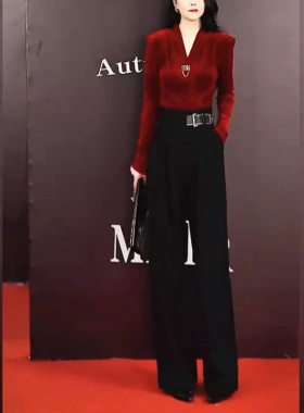 今年流行特惠23751大爱美依缘2025秋冬新款韩版V领丝绒上衣时尚