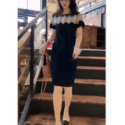 今年流行特惠22652大爱美依缘2025夏季新款洋气短袖蕾丝连衣裙