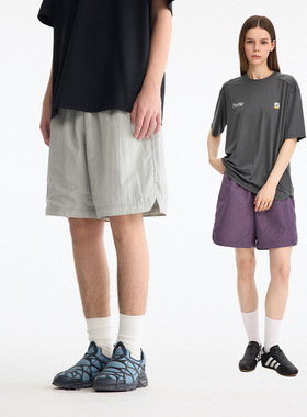 UNF 25春夏新款美式金属质感三防运动速干短裤松紧系带宽松