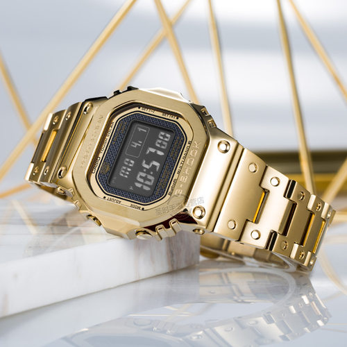 卡西欧Casio男金砖银砖限量方形G-SHOCK太阳能防水表GMW-B5000-9 - 封面