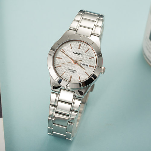 卡西欧女士analogue指针休闲手表