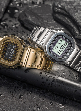 卡西欧手表男士方块金砖银砖G-SHOCK35周年纪念款GMW-B5000D-9P